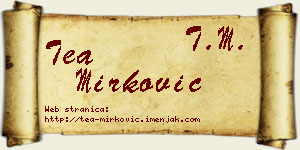 Tea Mirković vizit kartica